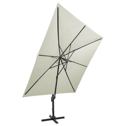 Cantilever Garden Parasol | Sand | Fabric with a PA coating, Aluminium