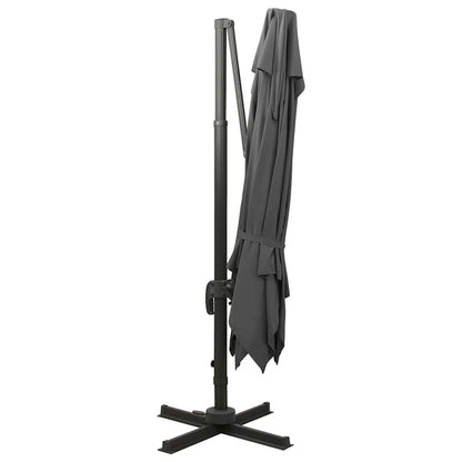 Cantilever Garden Parasol with Double Top 300x300 cm Anthracite