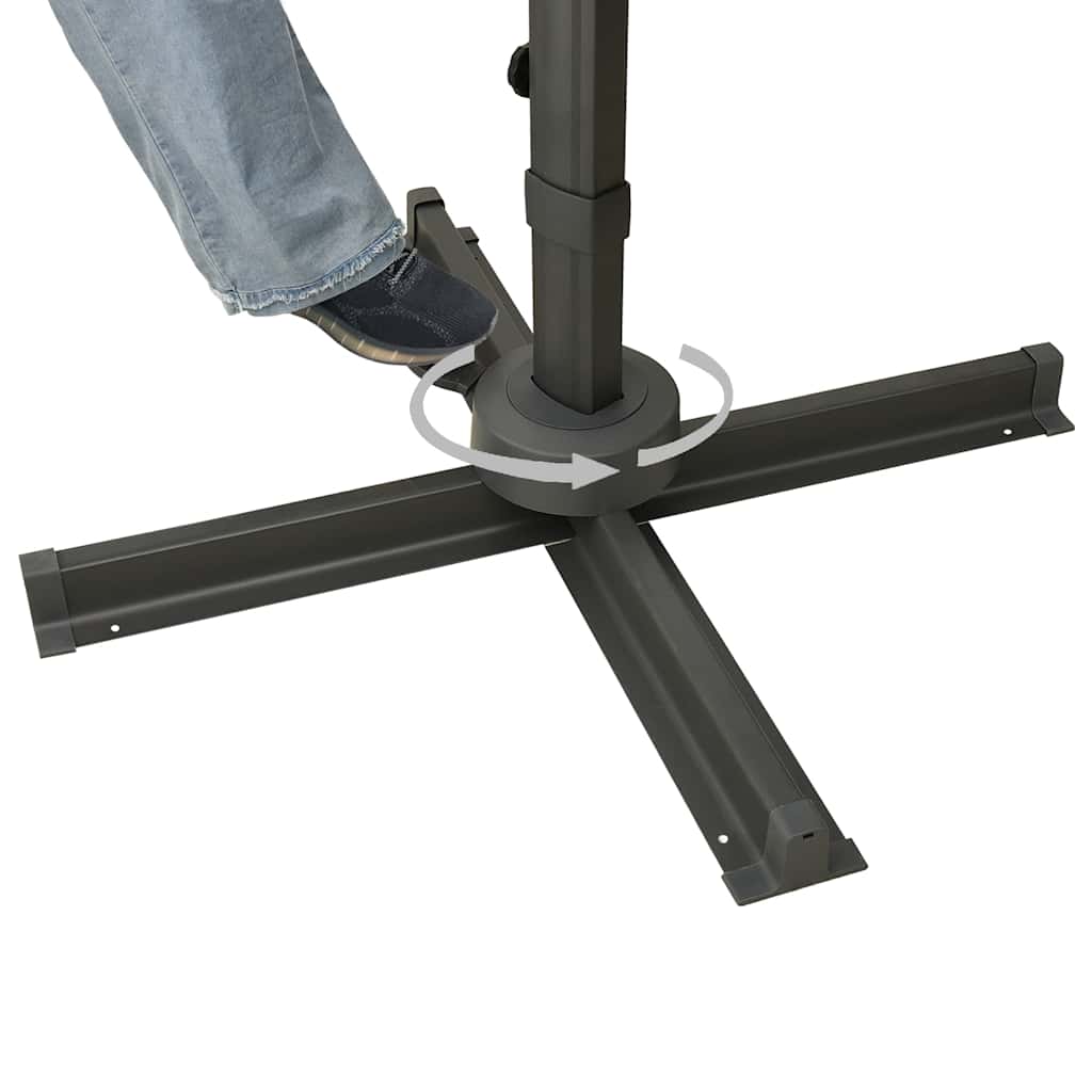 Cantilever Garden Parasol with Double Top 300x300 cm Taupe