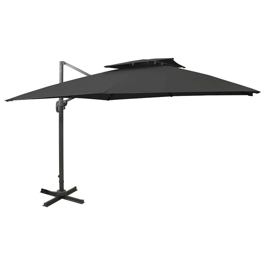 Cantilever Garden Parasol | Black | Fabric with PA coating
