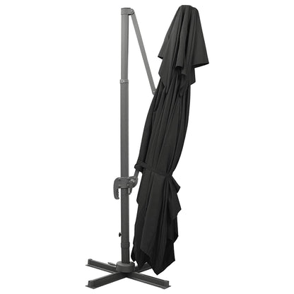Cantilever Garden Parasol with Double Top Black 400x300 cm