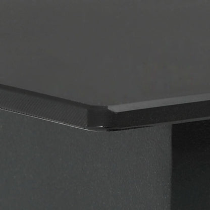 Garden Table Black Powder-coated steel, glass 31.5 x 31.5 x 29.1 in