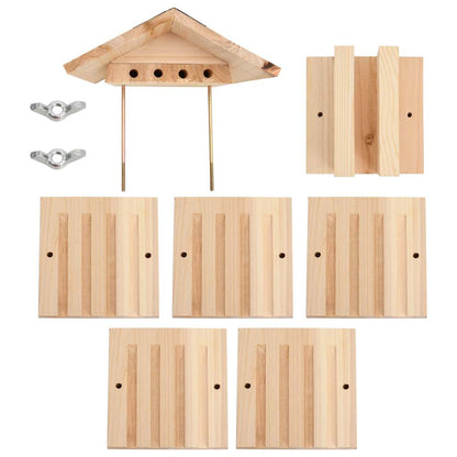 Bee Hotel Solid Firwood 22x20x20 cm