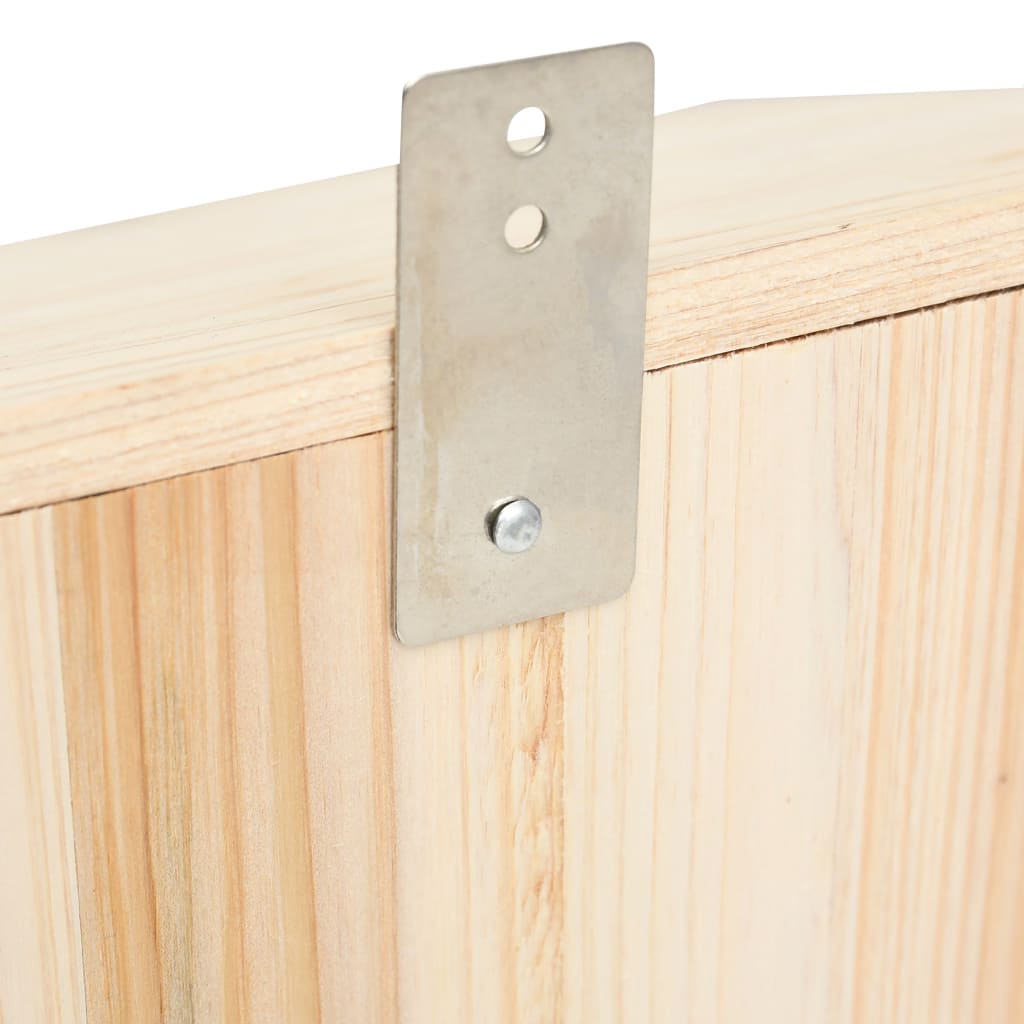 vidaXL Bat House Natural Wood Solid Firwood Medium Bat House