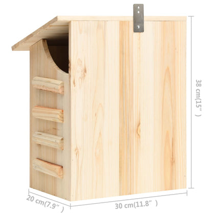 vidaXL Bat House Natural Wood Solid Firwood Medium Bat House
