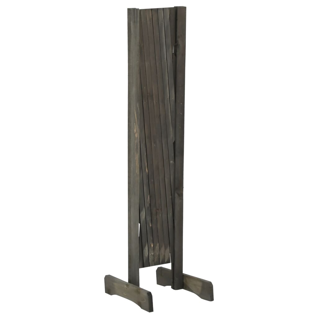 Garden Trellis Fence Grey 120x90 cm Solid Firwood