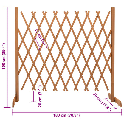 Garden Trellis Fence Orange 70.9"x39.4" Solid Firwood