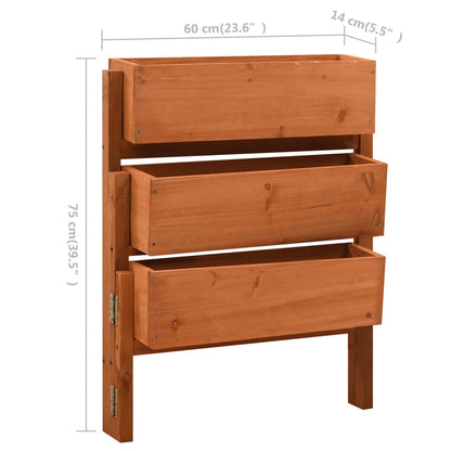 Planter Orange Solid Firwood Medium Foldable Planter