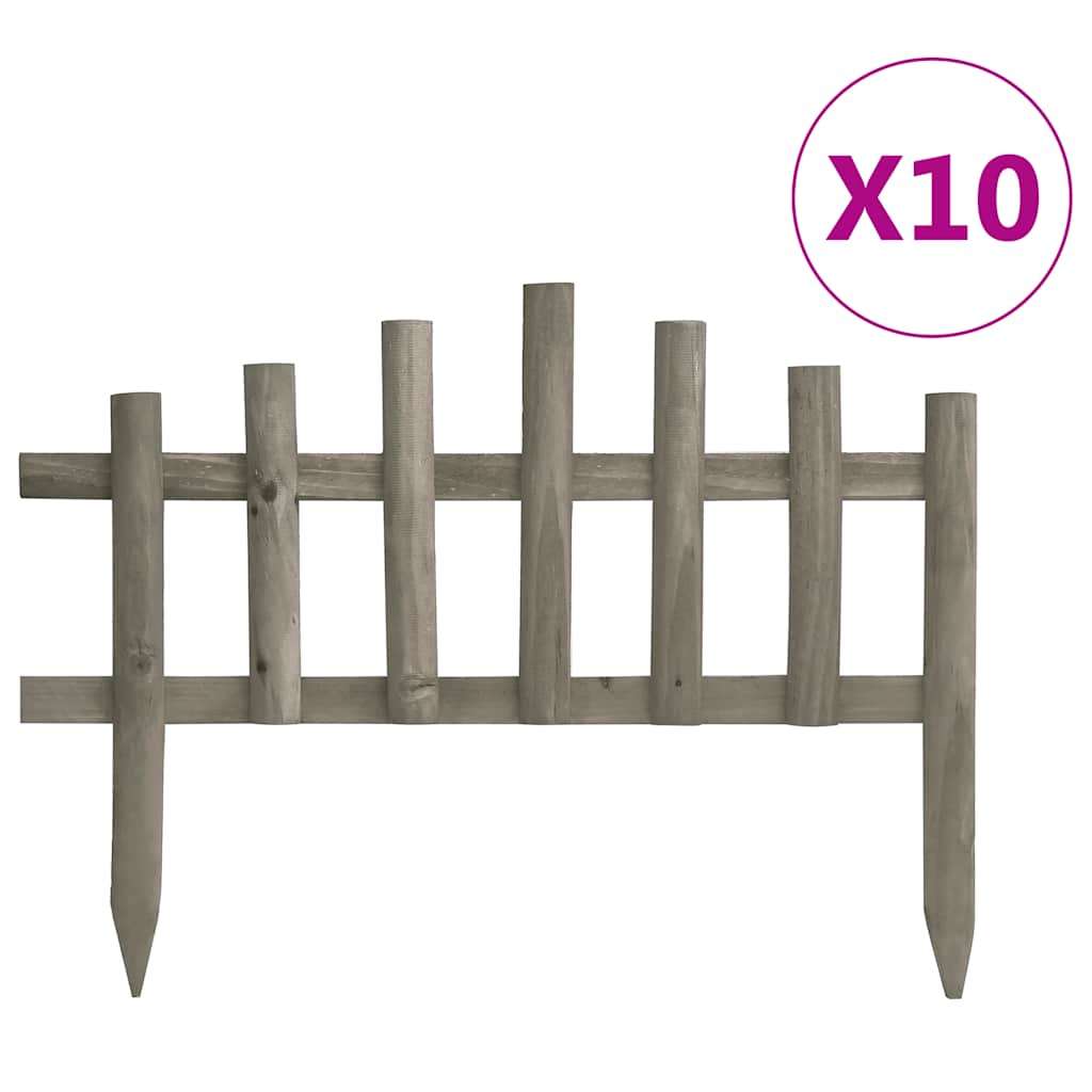 Lawn Edgings 10 pcs Firwood 4.4 m