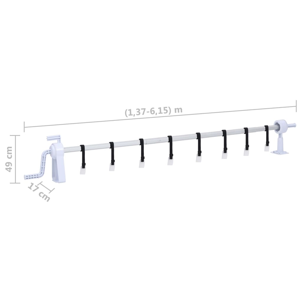 Pool Cover Roller | White | Plastic | Adjustable | Telescopic technology