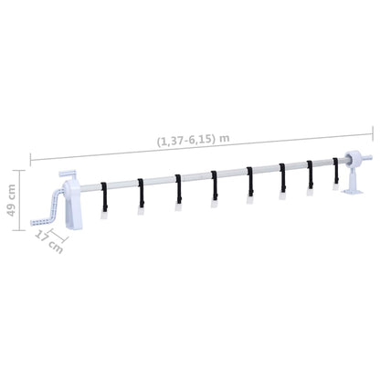 Pool Cover Roller | White | Plastic | Adjustable | Telescopic technology