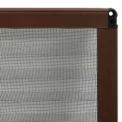 148655 vidaXL Plisse Insect Screen for Windows Aluminium Brown 80x120 cm