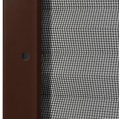 148655 vidaXL Plisse Insect Screen for Windows Aluminium Brown 80x120 cm