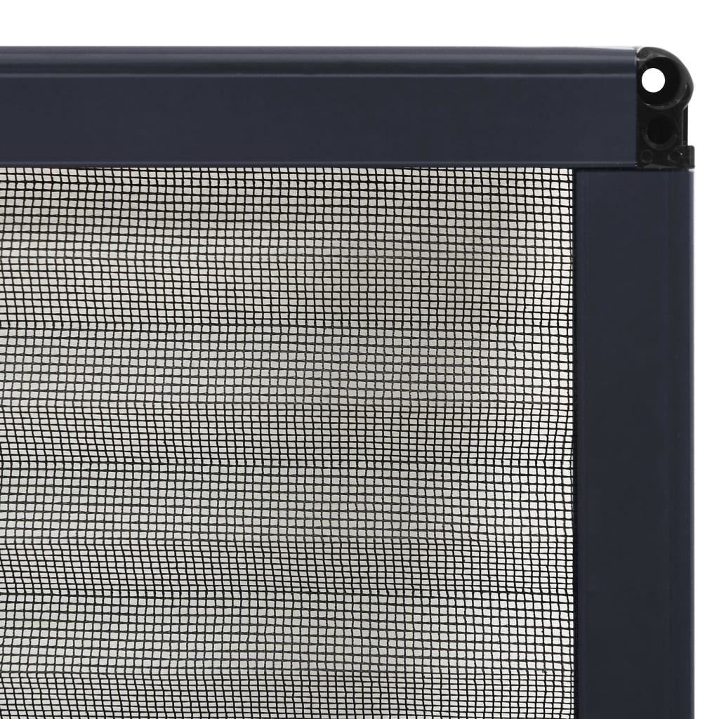 Plisse Insect Screen for Windows Aluminium Anthracite 60x80cm