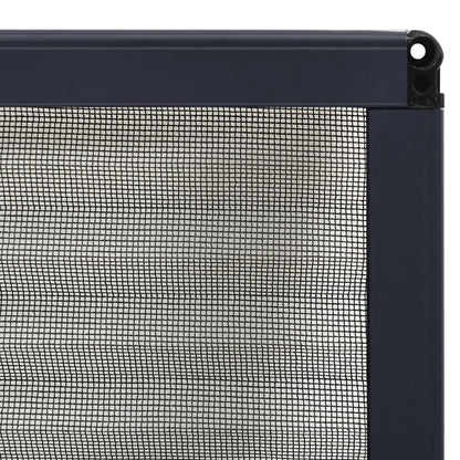 Plisse Insect Screen for Windows Aluminium Anthracite 60x80cm