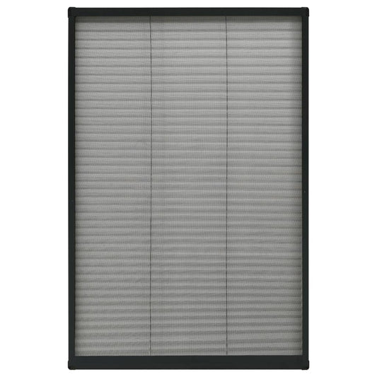 Plisse Insect Screen for Windows Aluminium Anthracite 80x160cm