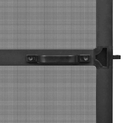 Hinged Insect Screen Manual Anthracite and Black 100 x 215 cm