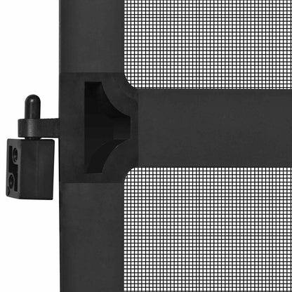 Hinged Insect Screen Manual Anthracite and Black 100 x 215 cm