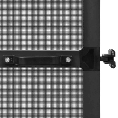 Hinged Insect Screen Manual Anthracite and Black 100 x 215 cm