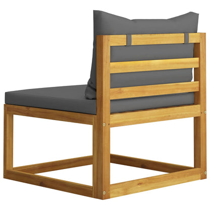 6 Piece Patio Lounge Set with Cushion Solid Acacia Wood