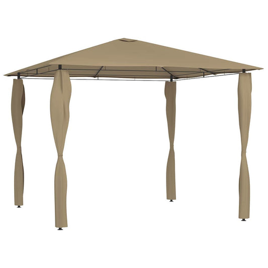 Gazebo | Taupe | Fabric, steel | 3x3m |  UV-resistant materials  | Gazebo