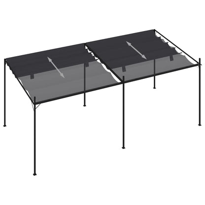 Gazebo with Retractable Roof 600x300x233 cm Anthracite