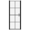 Shower Door Tempered Glass 91x195 cm Black