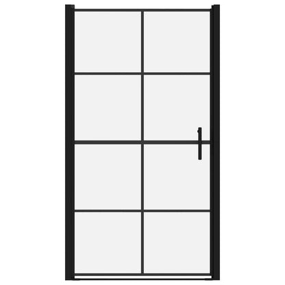 Shower Doors Tempered Glass 39.4"x70.1" Black