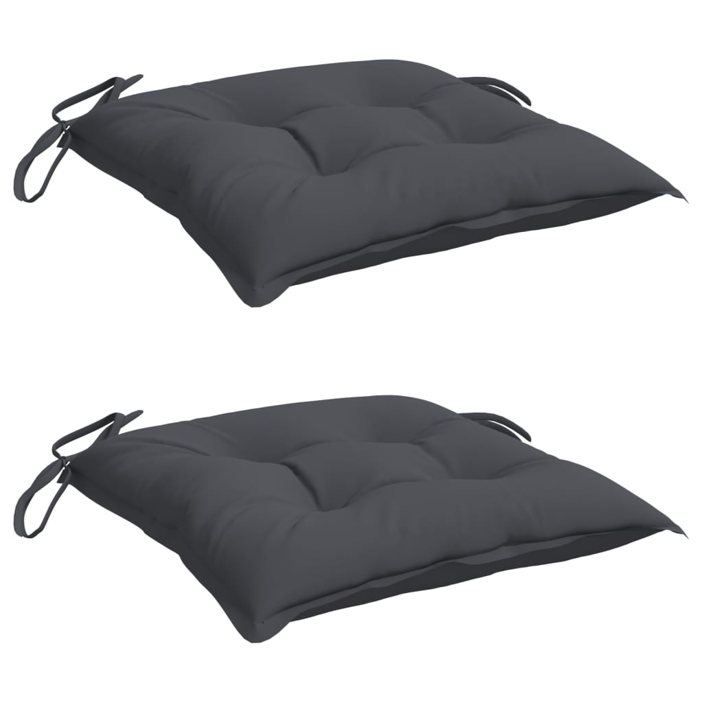 Chair Cushions 2 pcs Anthracite 15.7"x15.7"x2.8" Oxford Fabric