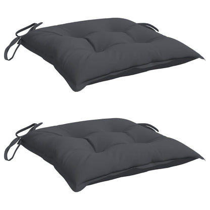 Chair Cushions 2 pcs Anthracite 15.7"x15.7"x2.8" Oxford Fabric