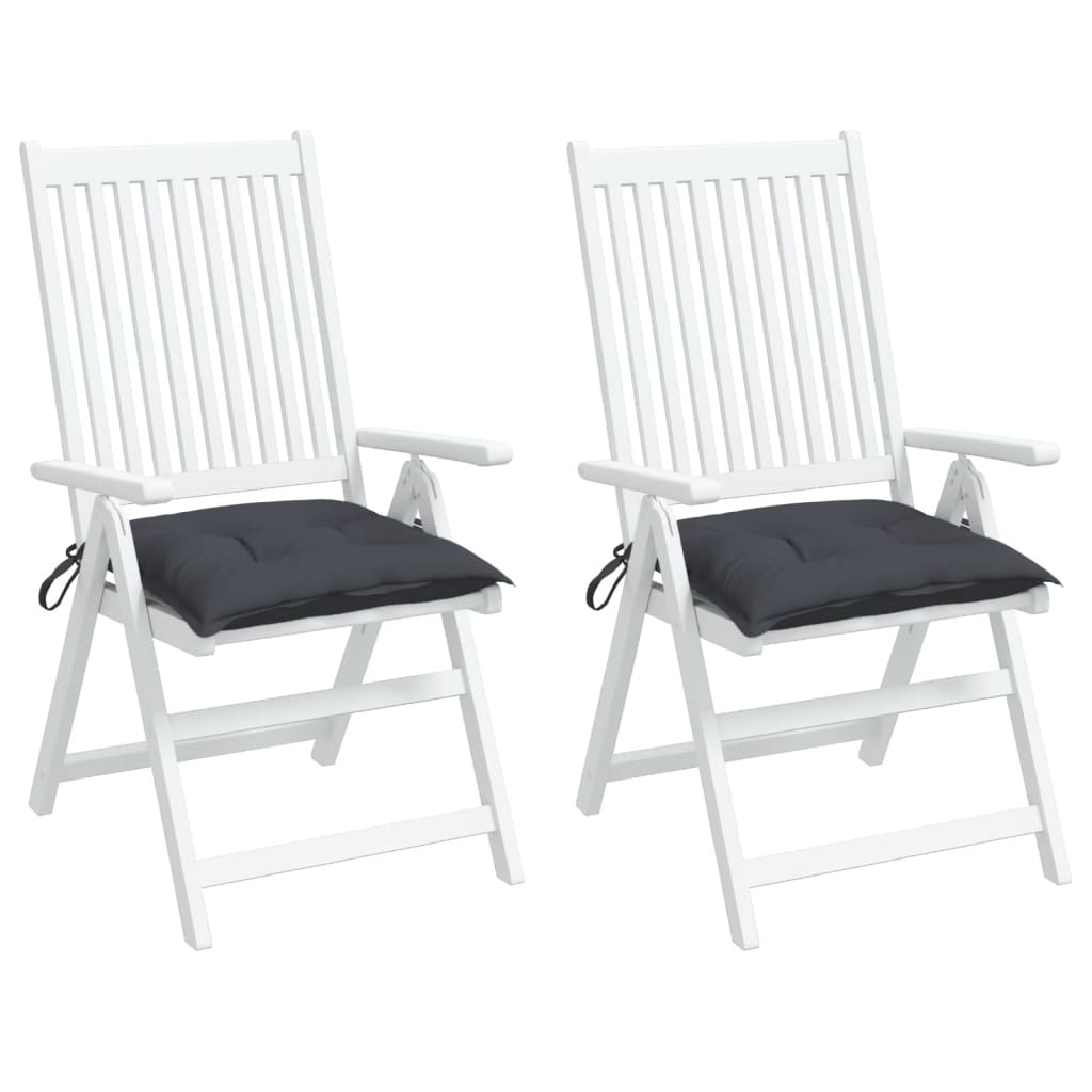 Chair Cushions 2 pcs Anthracite 15.7"x15.7"x2.8" Oxford Fabric