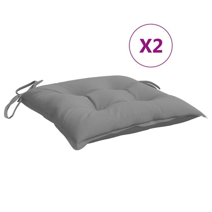 Chair Cushions 2 pcs Gray 15.7"x15.7"x2.8" Oxford Fabric