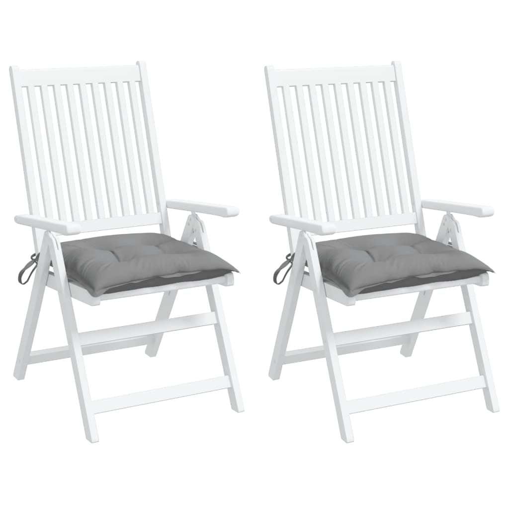 Chair Cushions 2 pcs Gray 15.7"x15.7"x2.8" Oxford Fabric