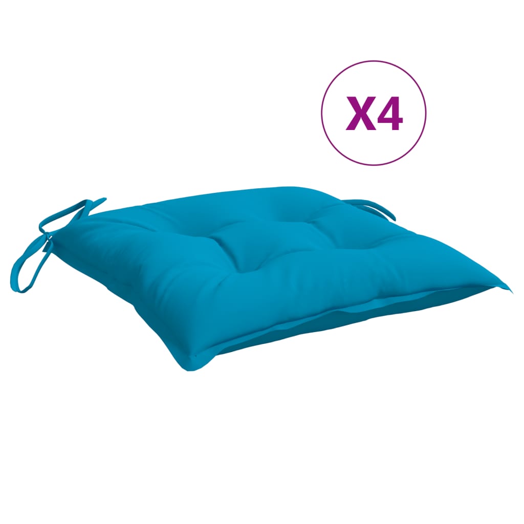 Chair Cushions 4 pcs Light Blue 19.7"x19.7"x2.8" Oxford Fabric
