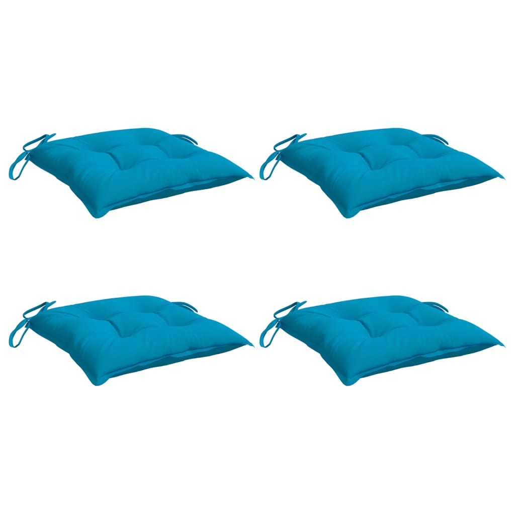 Chair Cushions 4 pcs Light Blue 19.7"x19.7"x2.8" Oxford Fabric
