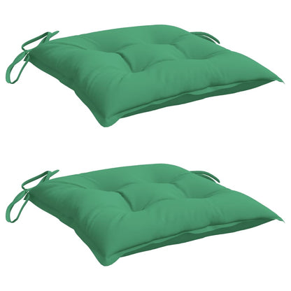 Chair Cushions 2 pcs Green 19.7"x19.7"x2.8" Oxford Fabric
