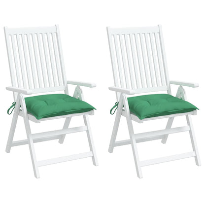 Chair Cushions 2 pcs Green 19.7"x19.7"x2.8" Oxford Fabric