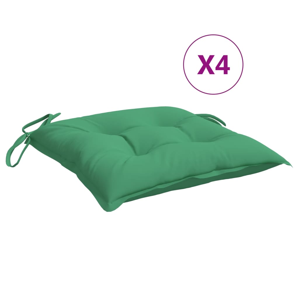 Chair Cushions 4 pcs Green 19.7"x19.7"x2.8" Oxford Fabric
