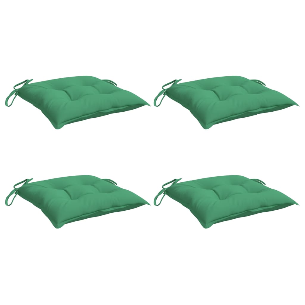 Chair Cushions 4 pcs Green 19.7"x19.7"x2.8" Oxford Fabric