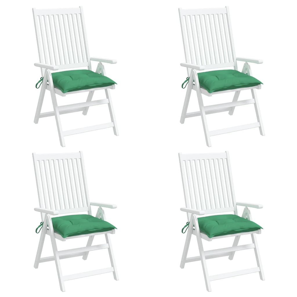 Chair Cushions 4 pcs Green 19.7"x19.7"x2.8" Oxford Fabric