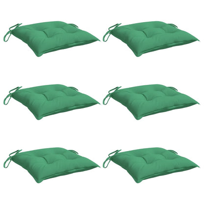 Chair Cushions 6 pcs Green 19.7"x19.7"x2.8" Oxford Fabric