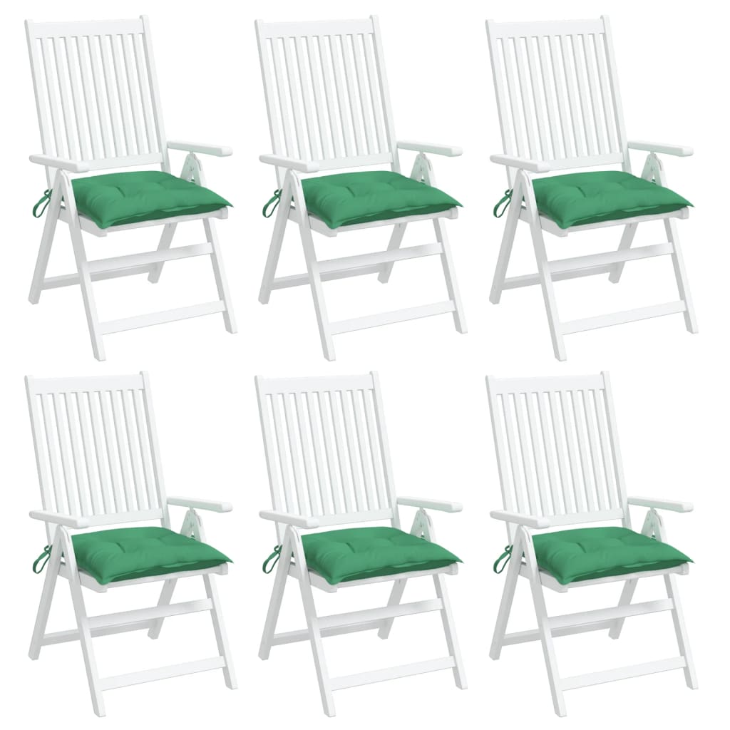 Chair Cushions 6 pcs Green 19.7"x19.7"x2.8" Oxford Fabric