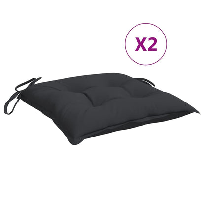 Chair Cushions 2 pcs Black 19.7"x19.7"x2.8" Oxford Fabric