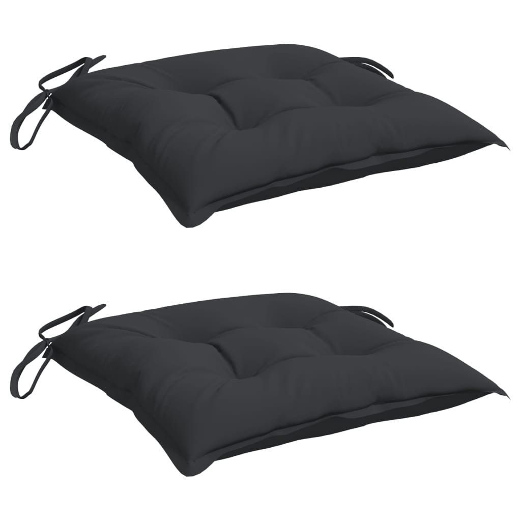 Chair Cushions 2 pcs Black 19.7"x19.7"x2.8" Oxford Fabric