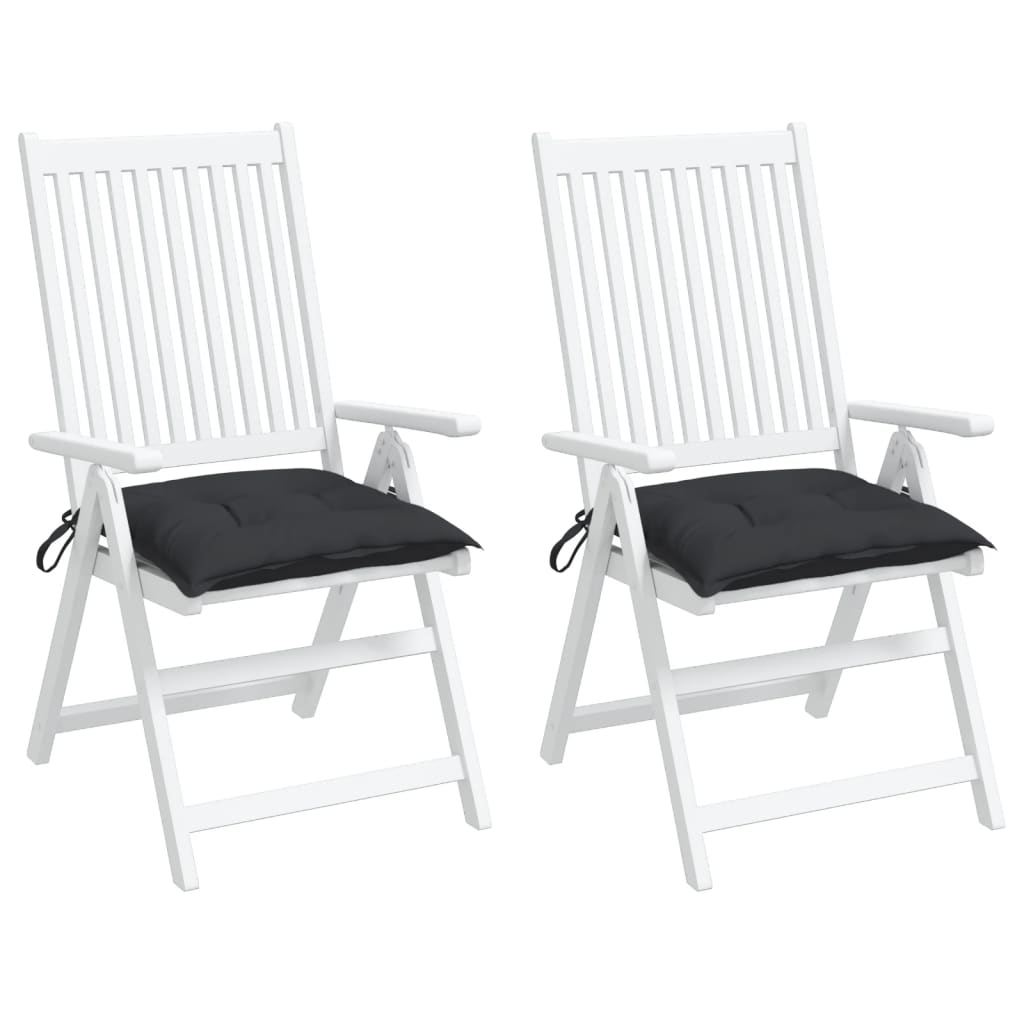 Chair Cushions 2 pcs Black 19.7"x19.7"x2.8" Oxford Fabric