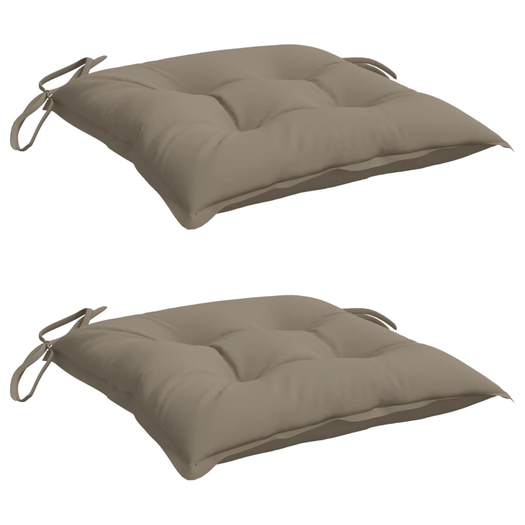 Chair Cushions 2 pcs Taupe 19.7"x19.7"x2.8" Oxford Fabric