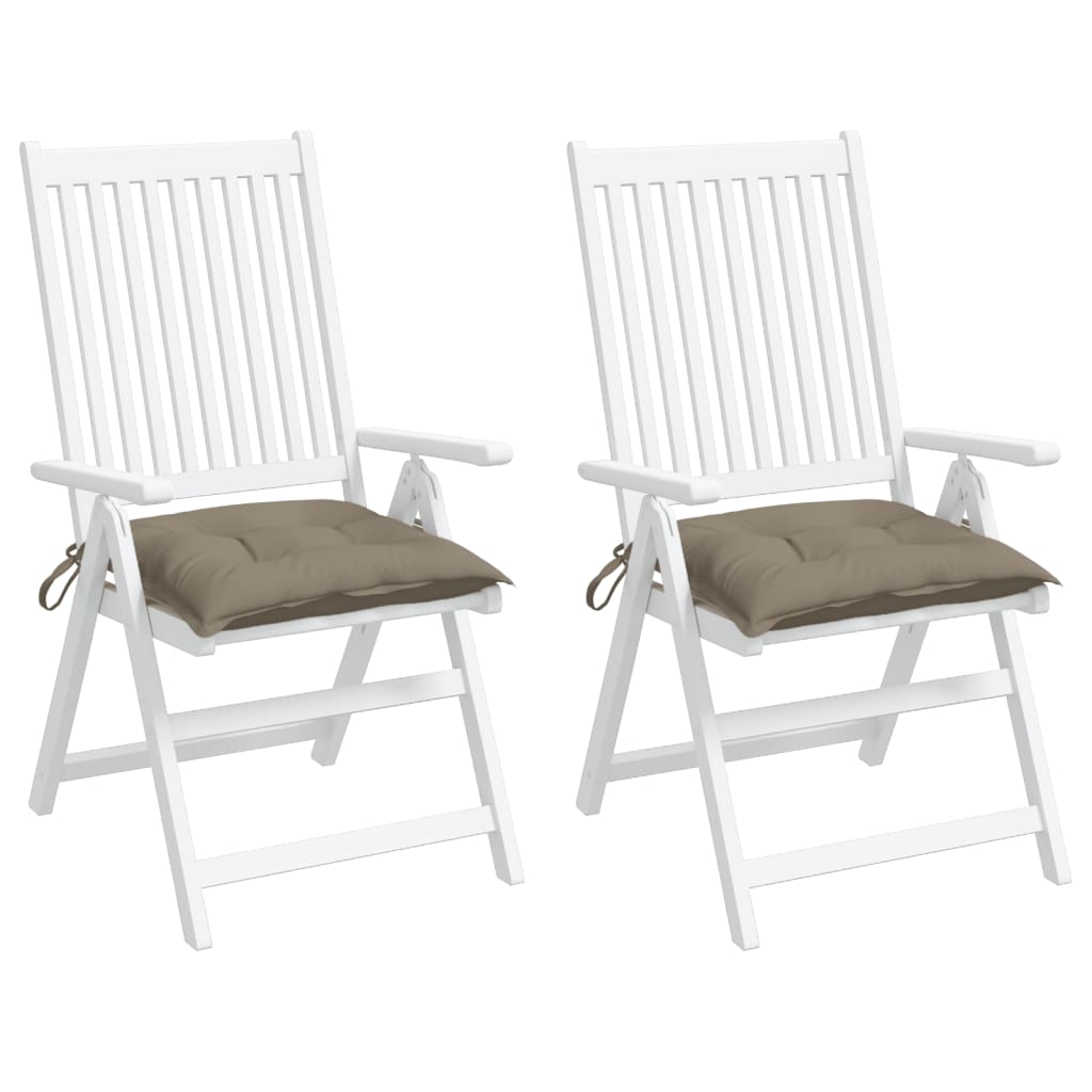 Chair Cushions 2 pcs Taupe 19.7"x19.7"x2.8" Oxford Fabric