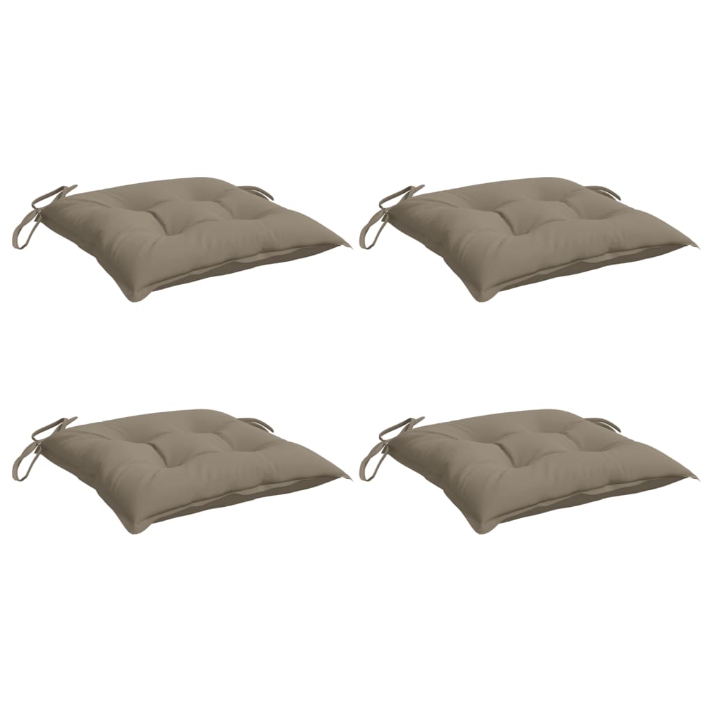 Chair Cushions 4 pcs Taupe 19.7"x19.7"x2.8" Oxford Fabric