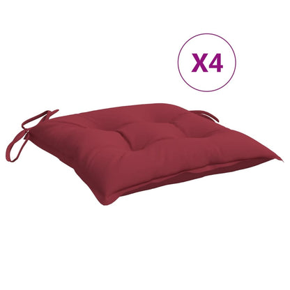 Chair Cushions 4 pcs Wine Red 19.7"x19.7"x2.8" Oxford Fabric