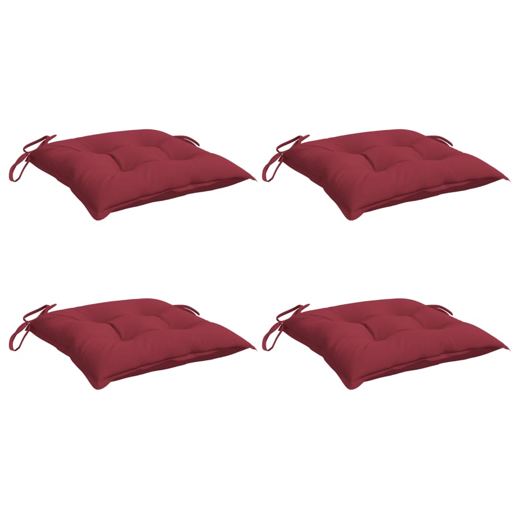 Chair Cushions 4 pcs Wine Red 19.7"x19.7"x2.8" Oxford Fabric